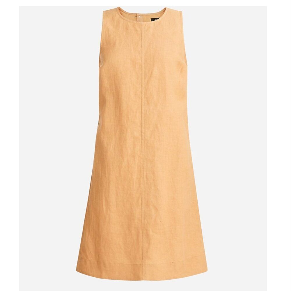 J.Crew Button-Back Linen Shift Dress - Size M - NWT